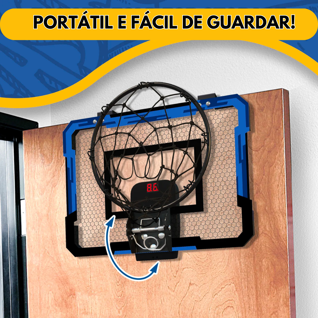 Tabela de Cesta de Basquete com Marcador de Pontos + 3 Bolas Inclusas