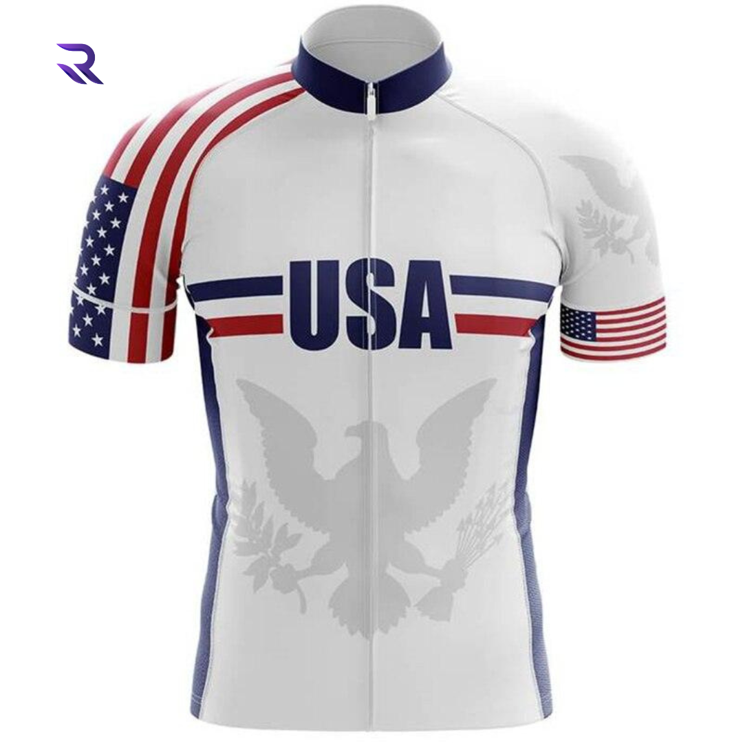 Camisa de Ciclismo Masculina dos Estados Unidos - EUA Ciclismo USA1