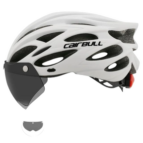 Capacete de Ciclismo CAIRBULL Com LED e Viseira™ Branco