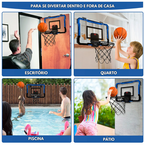 Cesta de Basquete Com Marcador de Pontos + 3 Bolas Inclusas