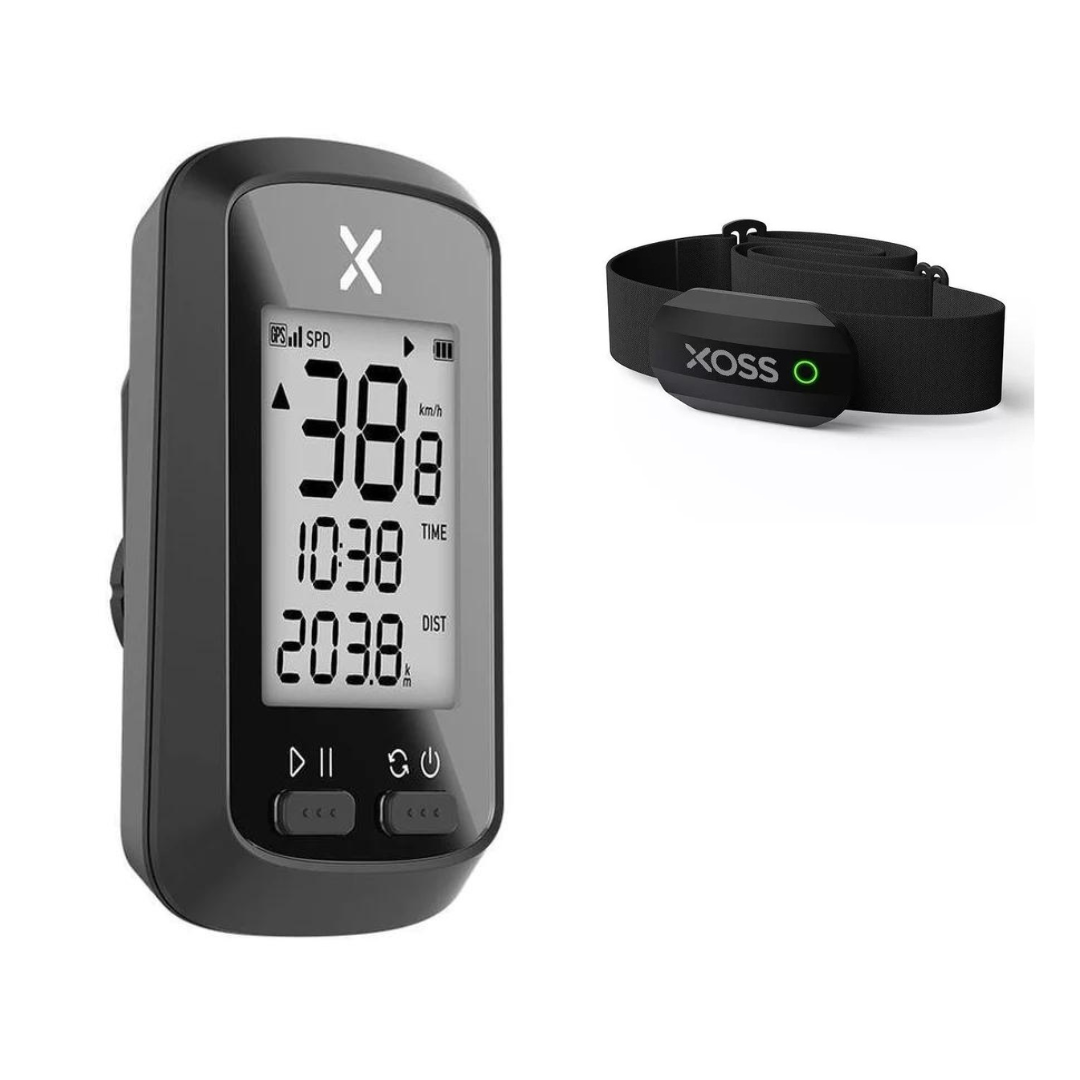 Kit Ciclocomputador GPS Xoss Strava + Cinta de Ritmo Cardíaco