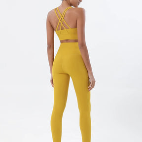 Conjunto Legging Fitness de Yoga Feminino Authentic II Amarelo