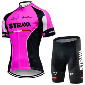 Conjunto de Ciclismo Feminino Strava Pink c Short