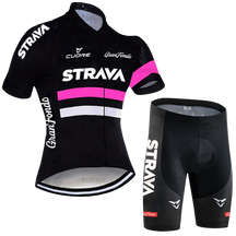 Conjunto de Ciclismo Feminino Strava Rosa c Short