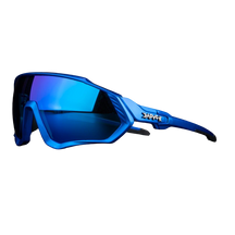 Óculos de Ciclismo & Corrida com Lentes Polarizadas Azul Metálico 1