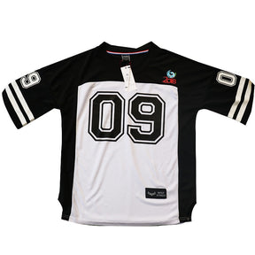 Camisa 09 Esportiva de Basquete Fitness Branco com Preto