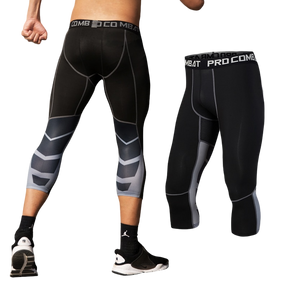 Calça de Compressão Fitness Workout Meia Calça Preta