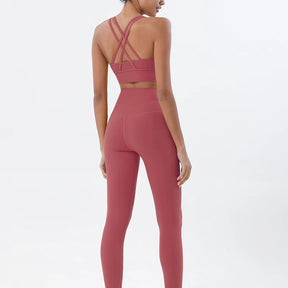 Conjunto Legging Fitness de Yoga Feminino Authentic II Vinho