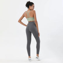 Conjunto Legging Fitness de Yoga Feminino Authentic II Verde Cinza