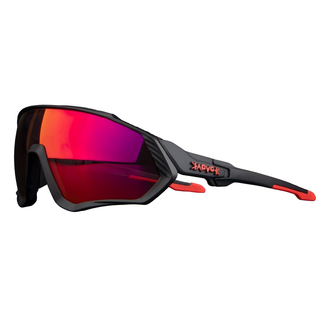 Óculos de Ciclismo & Corrida com Lentes Polarizadas Preto com Vermelho 1
