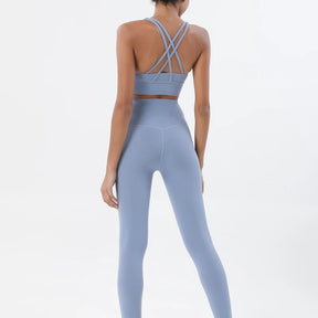 Conjunto Legging Fitness de Yoga Feminino Authentic II Azul