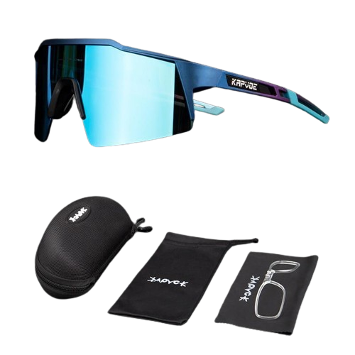 Óculos de Ciclismo & Corrida UV400 Slide Kapvoe Azul