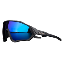 Óculos de Ciclismo & Corrida com Lentes Polarizadas Preto com Azul 1