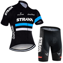 Conjunto de Ciclismo Feminino Strava Azul c Short