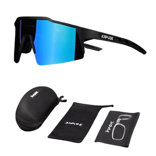 Óculos de Ciclismo & Corrida UV400 Slide Kapvoe Preto