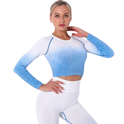 Blusa de Academia Feminina Fitness Azul