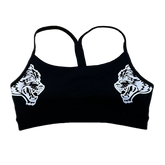 Top Esportivo Feminino Fitness Wolves Preto