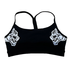 Top Esportivo Feminino Fitness Wolves Preto