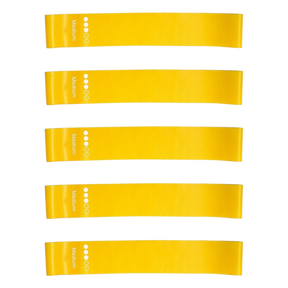Kit 5 Faixas Elásticas de Resistência Esportiva 5 Pcs Amarelo