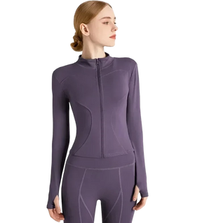 Casaco Esportivo Feminino com Zíper ActiveWear Roxo