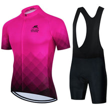 Camisa e Bermuda Bretelle de Ciclismo Gel 19D Rosa