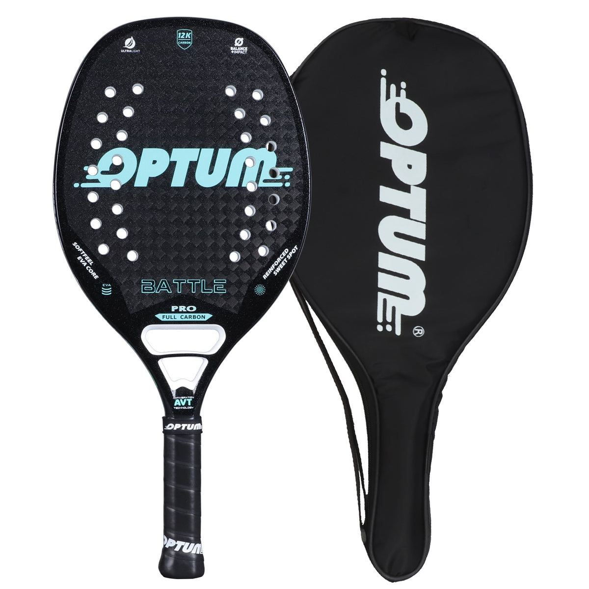 Raquete Beach Tennis Carbon Fiber Optum Azul