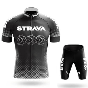 Conjunto de Ciclismo Strava Minimal Authentic Preto Bermuda