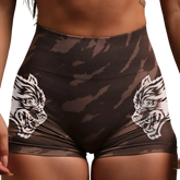 Short Fitness Feminino Wolves para Treino Marrom