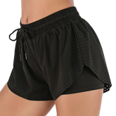 Short Fitness de Treino Running Feminino Respirável RDI Sports® Preto