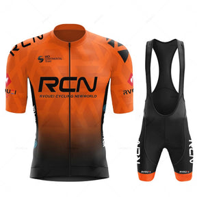 Conjunto de Ciclismo Profissional RCN Respirável Laranja