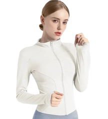 Casaco Esportivo Feminino com Zíper ActiveWear Branco