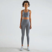 Conjunto Legging Feminino Sportwear para Academia Cinza