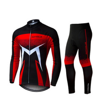 Conjunto Ciclismo Térmico Tinanium Max Masculino Para Inverno Vermelho