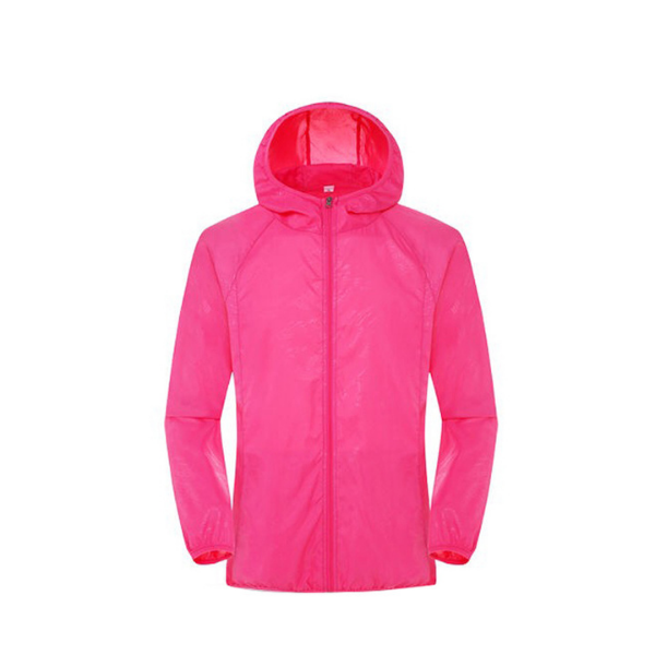 Jaqueta Esportiva UltraSport Corta Vento Com Proteção UV Para Ciclismo Rosa Escuro