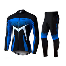 Conjunto Ciclismo Térmico Tinanium Max Masculino Para Inverno Azul