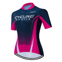 Camisa de Ciclismo Feminina Pro Cycling Sports Summer Azul