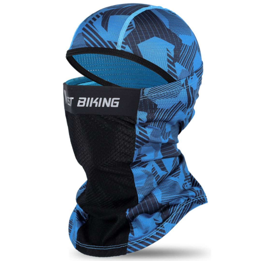 Balaclava Camuflada Respirável com Proteção UV400 Azul