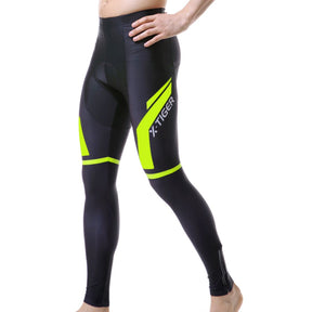 Calça Ciclismo X-Tiger Profissional com Absorção de Suor e Almofada Gel 5D Amarelo