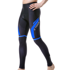 Calça Ciclismo X-Tiger Profissional com Absorção de Suor e Almofada Gel 5D Azul