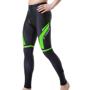 Calça Ciclismo X-Tiger Profissional com Absorção de Suor e Almofada Gel 5D Verde