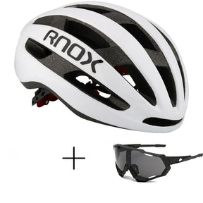 Capacete RNOX Ultralight com Óculos Polarizados Branco