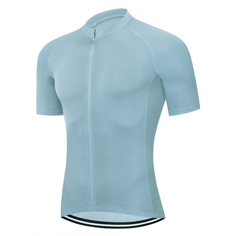 Camisa Esportiva Ciclismo Masculina Secagem Rápida Azul Claro