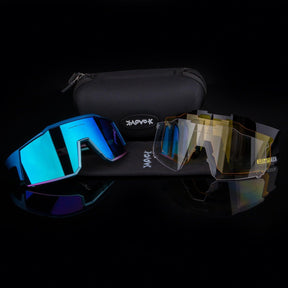 Óculos de Ciclismo Goggles com 4 Lentes Polarizadas