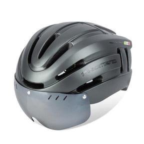 Capacete de Ciclismo PROMEND + Viseira e LED Capacete Promend Titanium