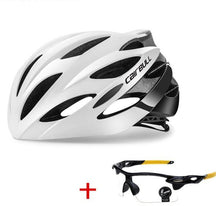 Capacete Ultraleve CAIRBULL + Brinde Óculos de Ciclismo Branco + Óculos