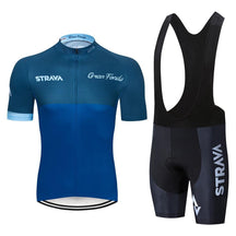 Roupa de Ciclismo Strava Classic Azul c Bretelle