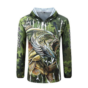 Camisa Camuflada Manga Comprida para Pesca King Fish