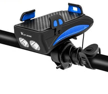 Farol Lanterna de Bicicleta com Carregador para Celular Azul