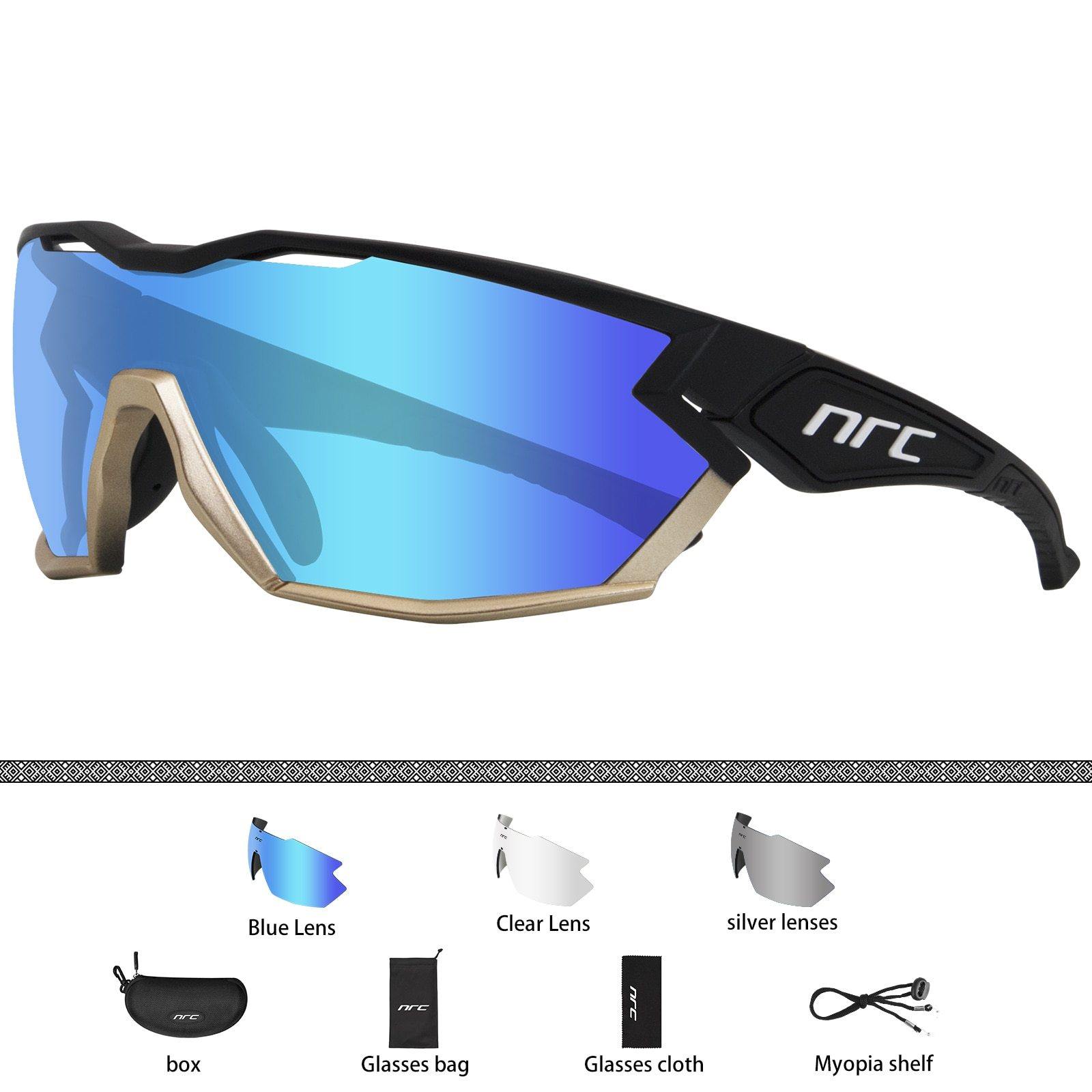 Óculos de Ciclismo Fotocromático Polarizado NRC Preto com Cinza 3