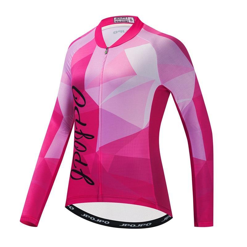 Blusa de Ciclismo Weimostar Feminina com Zíper Completo Rosa